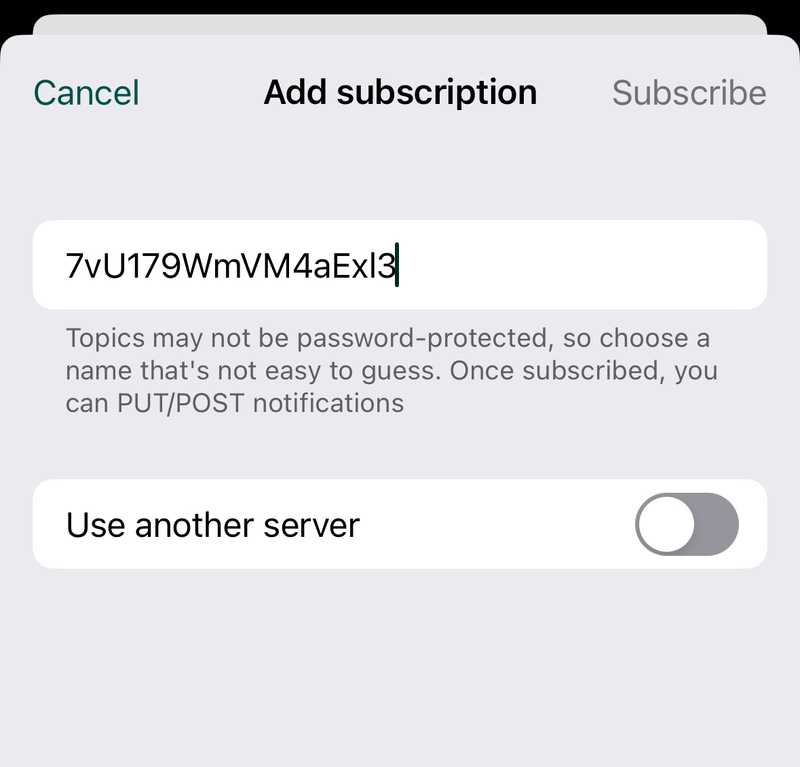 Add subscription