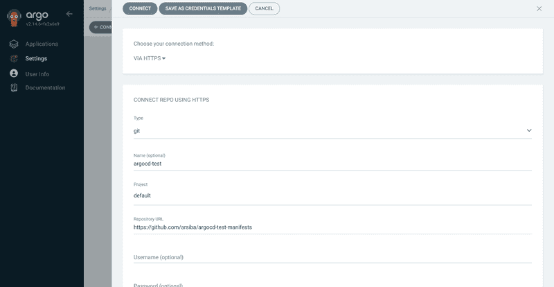 Argo Repo Settings Filled