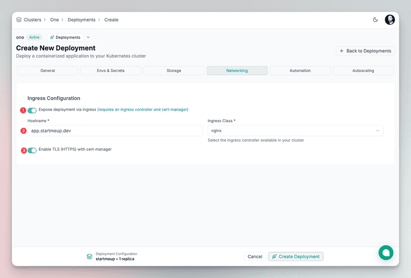 Edka application deployment