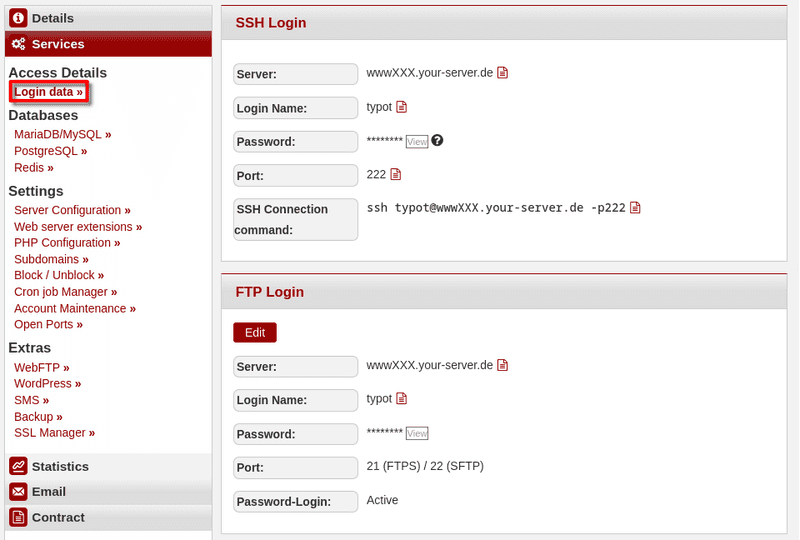 01 konsoleH login data en