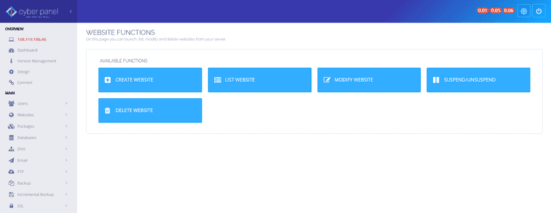 Websites on Cyberpanel