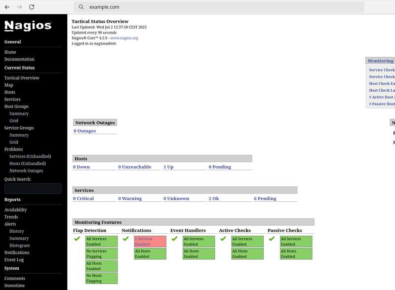 Nagios WebGUI