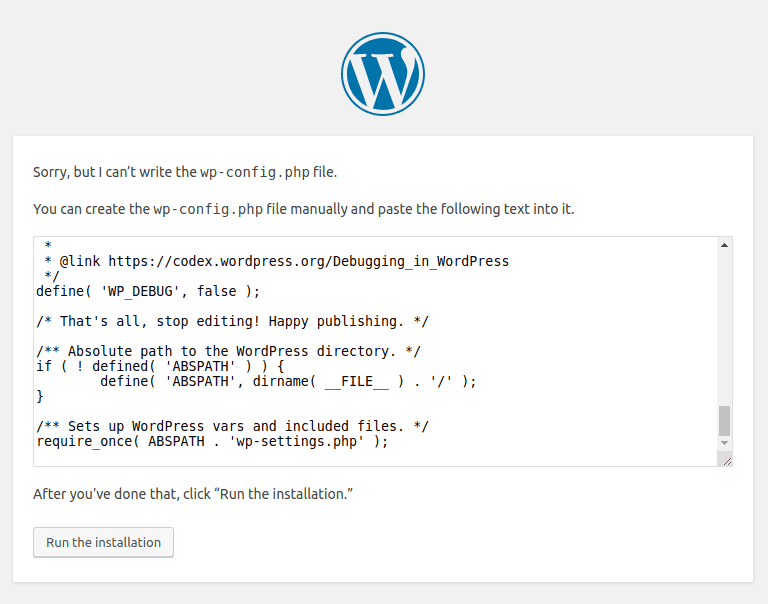 Writing configuration file. Wp_options WORDPRESS где находится.