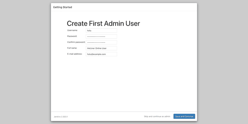 Jenkins Admin Creation