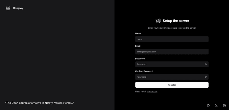 Configure Dokploy admin