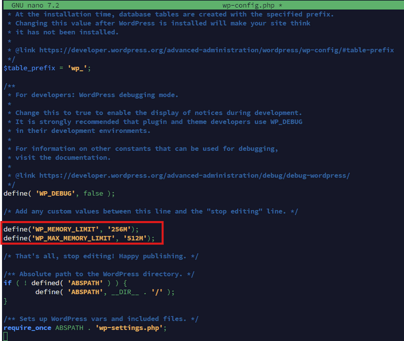 Add WP_MEMORY_LIMIT and WP_MAX_MEMORY_LIMIT