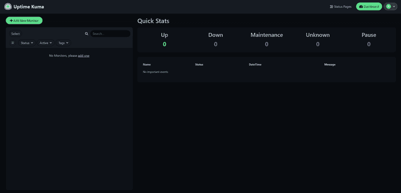 Uptime Kuma Dashboard