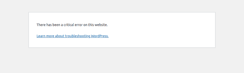 wordpress error