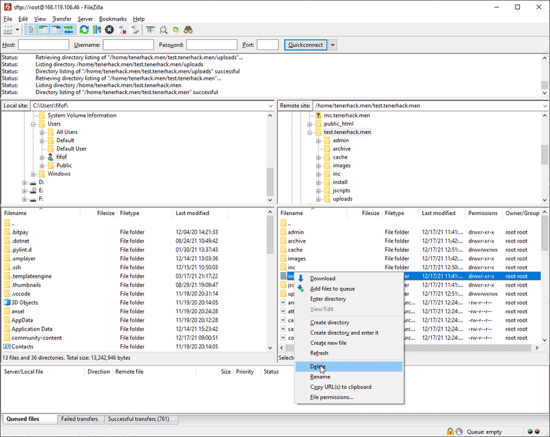 Delete Install folder
