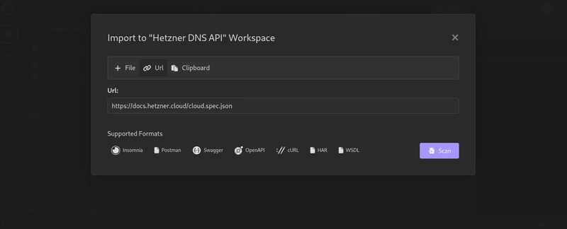 Insomnia - import spec
