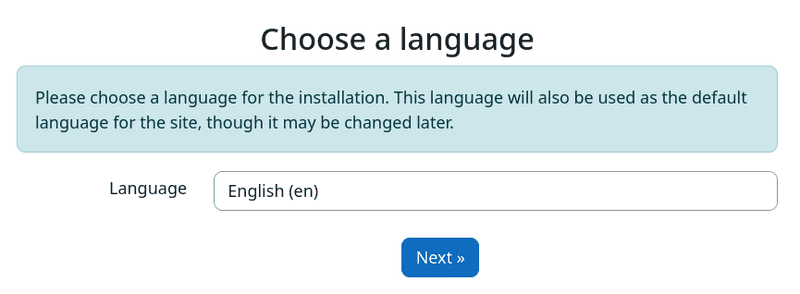 04 Moodle installation language
