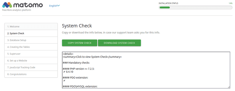 MatomoSystemcheck