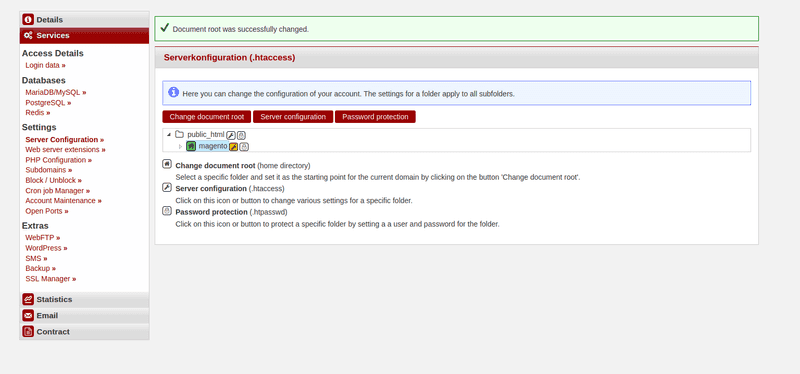 Change document_root