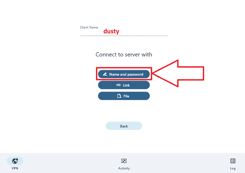 Qrvpn Name and Password