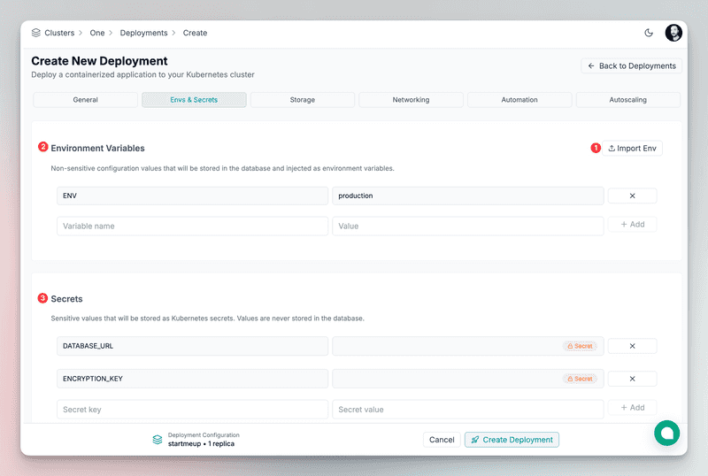 Edka application deployment
