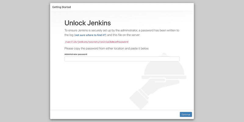 Jenkins Unlock Page