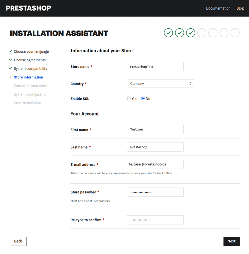 PrestashopConfiguration