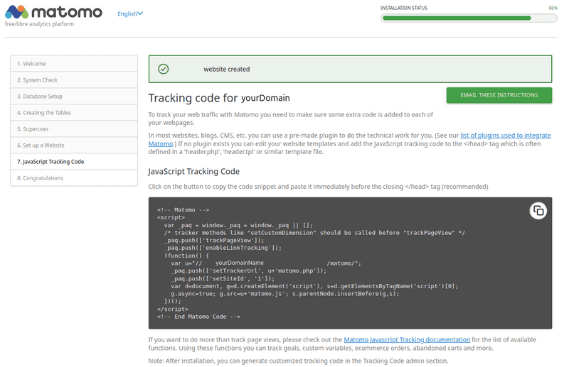 MatomoTrackingcode